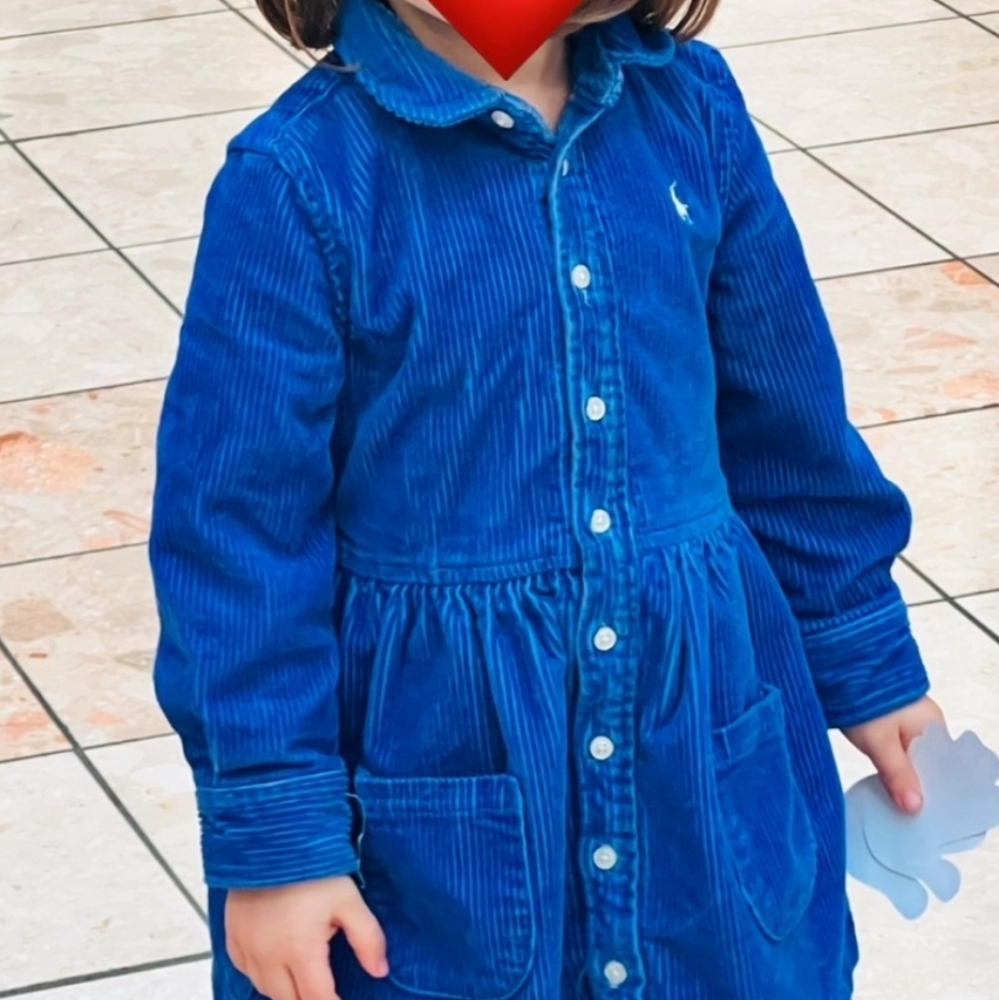 POLO Ralph Lauren Corduroy Buttondown Kids Shirtdress